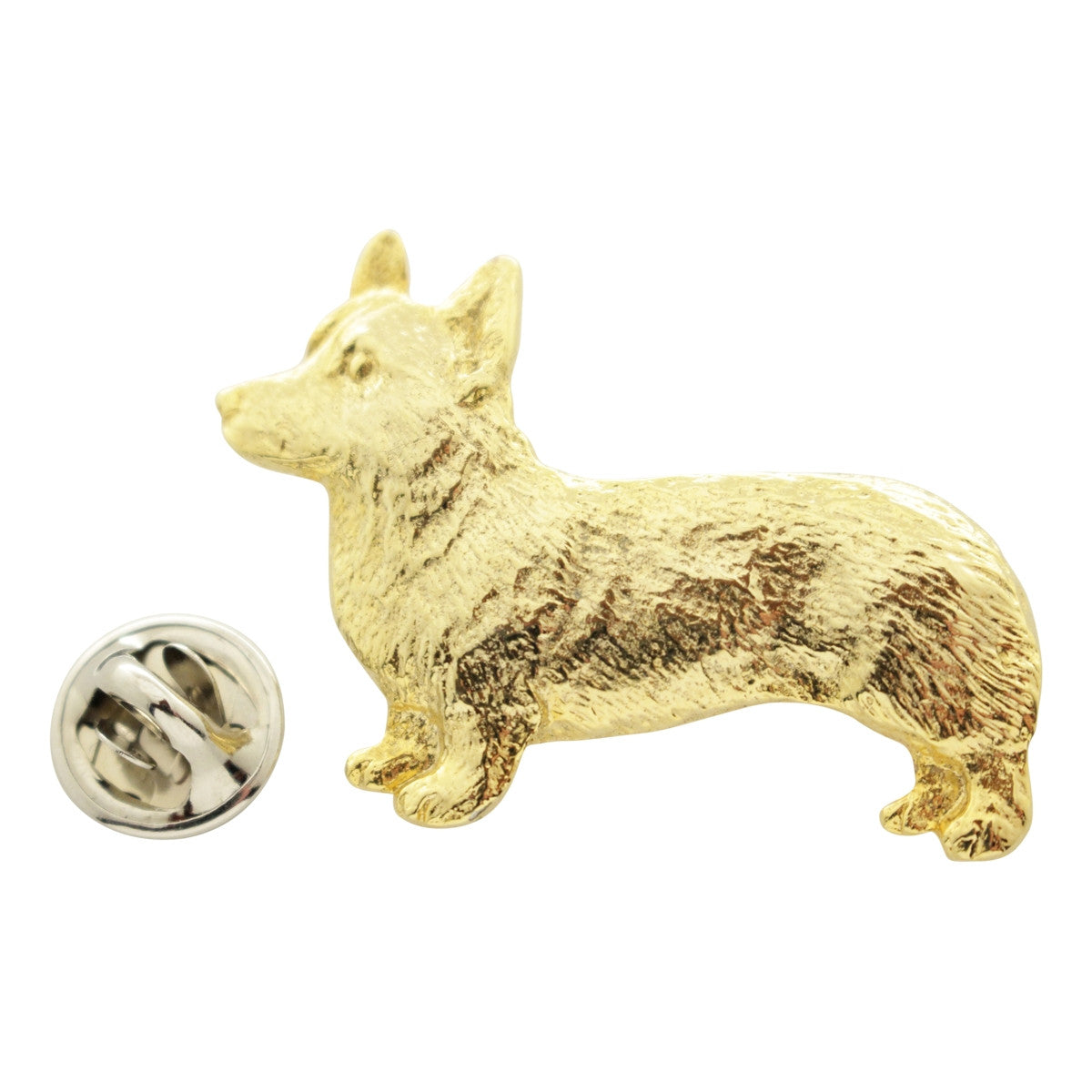 Corgi Pin ~ 24K Gold ~ Lapel Pin ~ 24K Gold Lapel Pin ~ Sarah's Treats & Treasures
